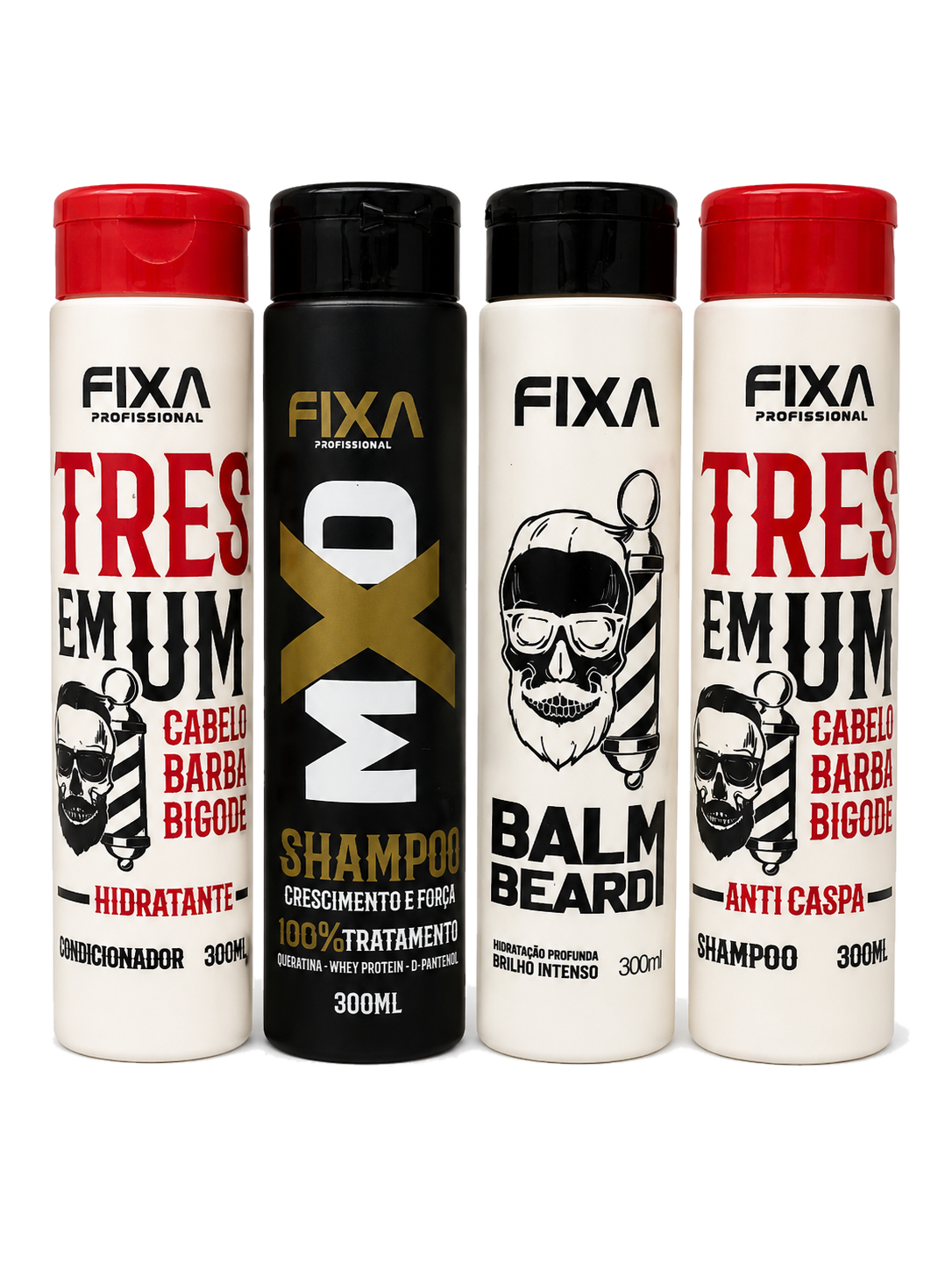 Linha Três em Um e Shampoo MXD